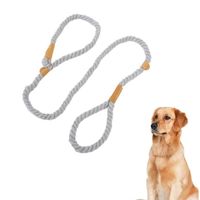 YOSOO Laisse pour chien Laisse d'entraînement pour chien, corde élastique réglable en coton, résistante animalerie collier Gris