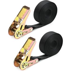 Lot De 2 Sangles D'arrimage VELORO 50 Cm Avec Coussinets - Pour Porte-vélos, Valises, équipements De Sport - Norme EN-12195-2, Rembourrées Anti-rayures