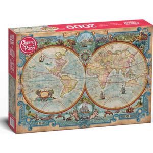 PUZZLE Puzzle 2000 pièces - Cherry Pazzi - Carte du monde