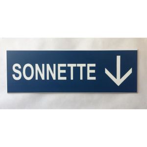 plaque gravée personnalisée SONNETTE ESCALIER Format 50 x 150 mm ASCENSEUR 