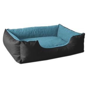 CORBEILLE - COUSSIN BedDog LUPI lit pour chien, Panier corbeille, coussin de chien [S env. 55x40cm, BLUE-SKY (noir/bleu)]