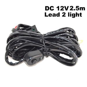 Câble pour Voiture Auto Lumière 60W 2.5m Fusible Relais