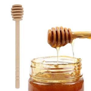 50Pcs Poignée Longue Bois Miel Cuillère Mélange Bâton Dipper Extracteur de miel pour Miel