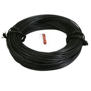 CÂBLE - FIL - GAINE Fil électrique noir au mètre 1,5 mm² câble faiscea