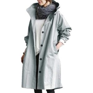 BLOUSON BLOUSON - PERFECTO - BOMBER Femmes Printemps Automne Veste de Pluie Longue pour Femme Manteau à Capuche Coupe-Vent Imperméable