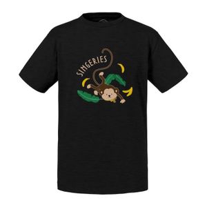 T-SHIRT T-shirt Enfant Noir Mr. Singe Roi des Singeries De