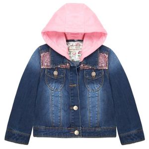 Veste en jean top fille pas cher