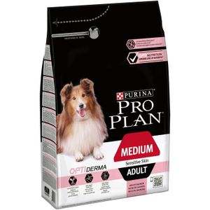 CROQUETTES Purina Proplan OptiDerma Chien Adulte Taille Moyenne Saumon 3kg