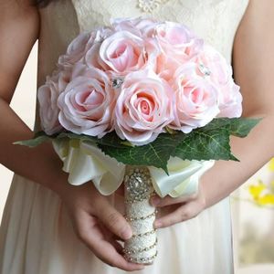 FLEUR ARTIFICIELLE ROSE 27*25cm bouquet de fleur boule de rose artifi