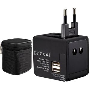 ADAPTATEUR DE VOYAGE GK12165-USB 5V 10a blanc - 1 pièce - Adaptateur de chargeur'alimentation universel