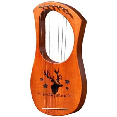 Wudaizhi Harpe Lyre 19 Cordes En Acajou Massif - Instrument Avec Micro Intégré Et Accordeur