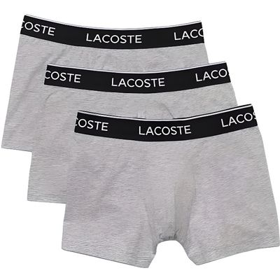 Pack 3 Slip Lacoste Boxer Gris pour Homme