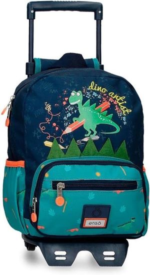 Enso Bonjour Pink Vorschulrucksack – 23x28x10 Cm, Polyester, Mit Eiffelturm-Design Und Bommel