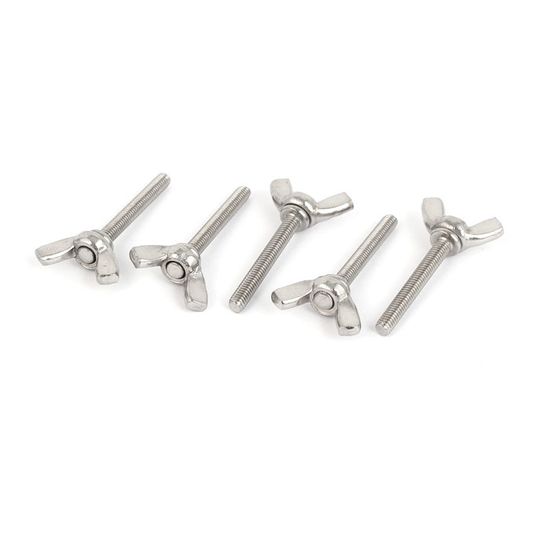 Lot De 5 Vis Papillon / Aile M5 - Inox 304 - Tige M5x10mm - Uxcell - Neuves