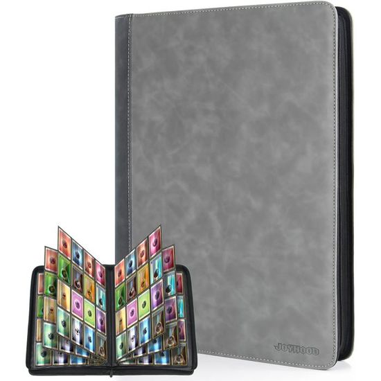 TCGUARD Album per 900 Carte Collezionabili MTG, Binder per Carte Standard, YGO/PTCG per Bambini (9 Scomparti, BlackI