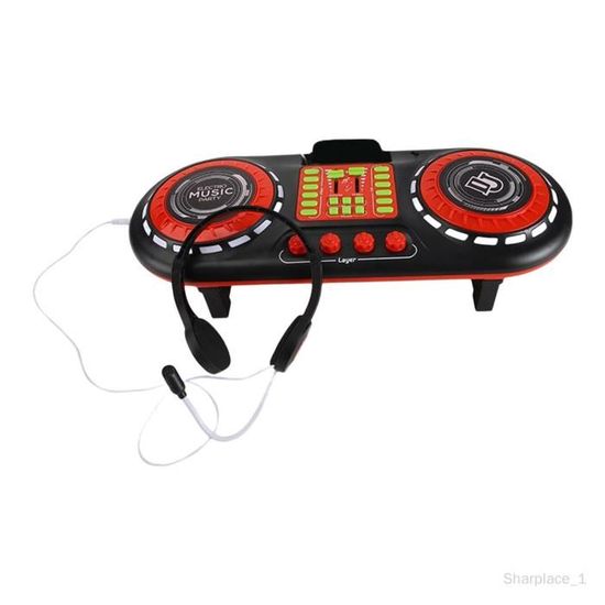 Table De Mixage DJ Enfant - Platine Avec Bluetooth, Micro, Lumières LED - Initiation Musique 6-12 Ans - Jeu Éducatif Et Ludique