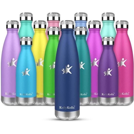 Bouteille D'Eau Isotherme 500Ml Bouteille Eau Reutilisable Acier Inoxydable Thermos Gourde