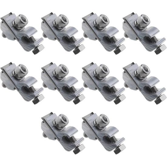 Lot 10 Pinces De Mise à La Terre En Cuivre Pour Panneaux Solaires – Clips De Protection