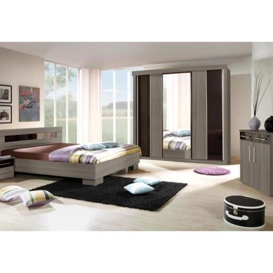 Chambre A Coucher Complete Dublin Adulte Design Lit 160x200 Cm Armoire Commode 2 Chevets Achat Vente Chambre Complete Chambre A Coucher Complete Cdiscount
