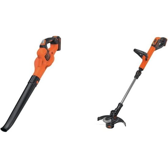 BLACK+DECKER Souffleur De Feuilles Sans Fil 18V PowerCommand - 209 Km/h - Batterie 2Ah + Chargeur Inclus - Léger Et Puissant