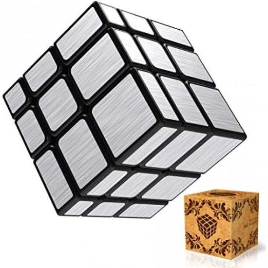 magic cube, mirror cube 3x3 speed cube magic cube puzzle et facile à tourner, super durable avec des couleurs vives pour les