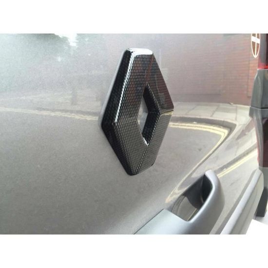 REAR TAILGATE logo COVER for RENAULT TRAFIC mk3 20142021 in CARBON EFFECT rear only