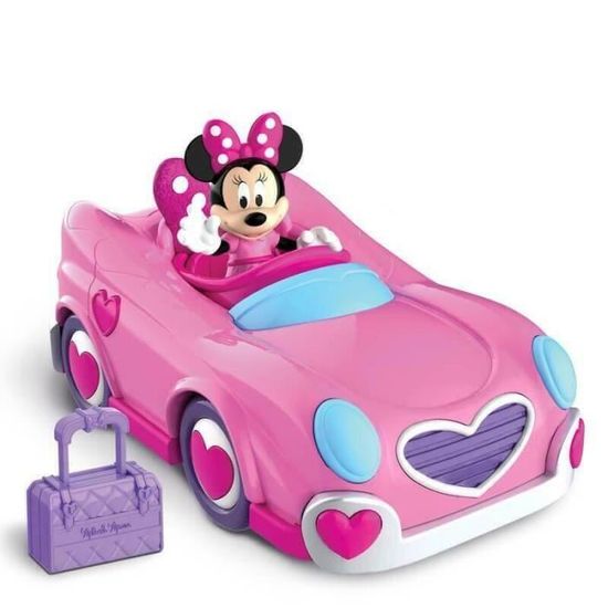 Figurine Minnie et son véhicule - Disney - Rose - Jouet pour enfant de 3 ans et plus