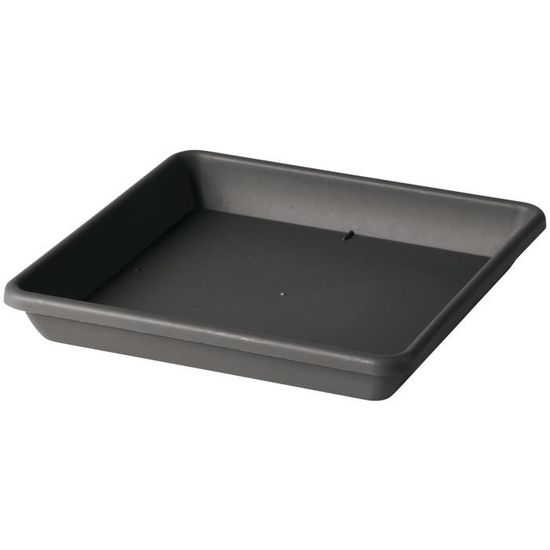 Lot 9 Soucoupes Carrées Plastique Sans Trous – 20/25/30 Cm – Intérieur & Extérieur Jardin