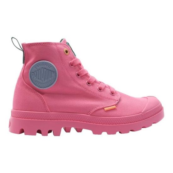Bottines PALLADIUM PAMPA MONOPOP Rose Talon plat Fermeture à