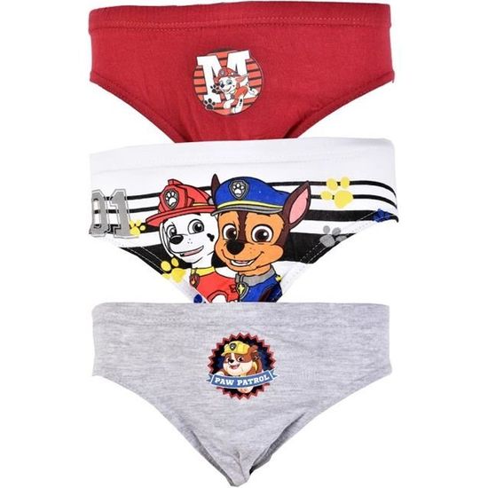 Slips Enfant Licence Pat Patrouille en coton Pack de 3 Slips
