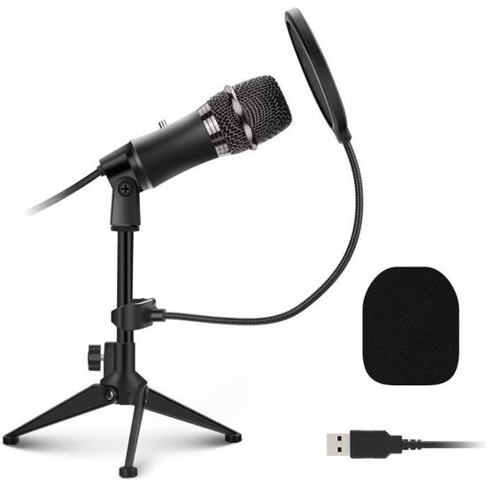 Kit De Microphone à Condensateur Avec Trépied Prise USB Micro D