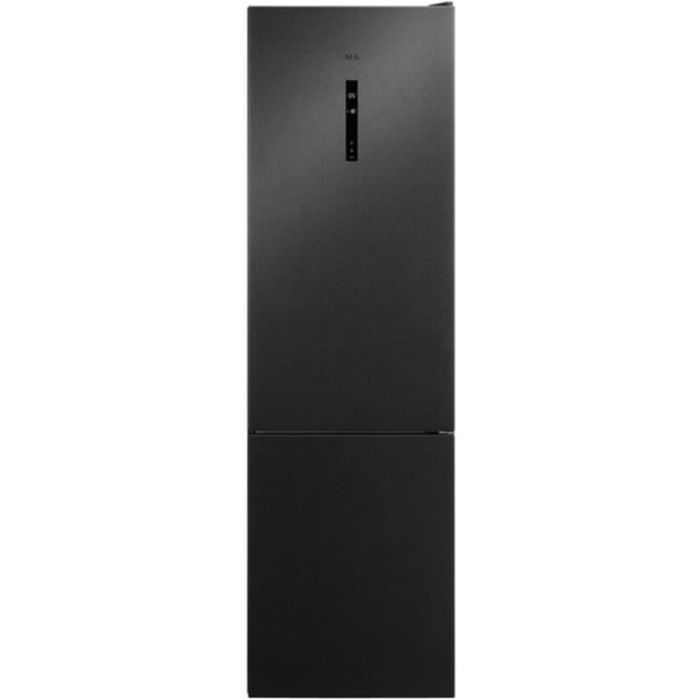 aeg - réfrigérateur combiné 60cm 360l a++ brassé/nofrost noir - rcb736e5mb