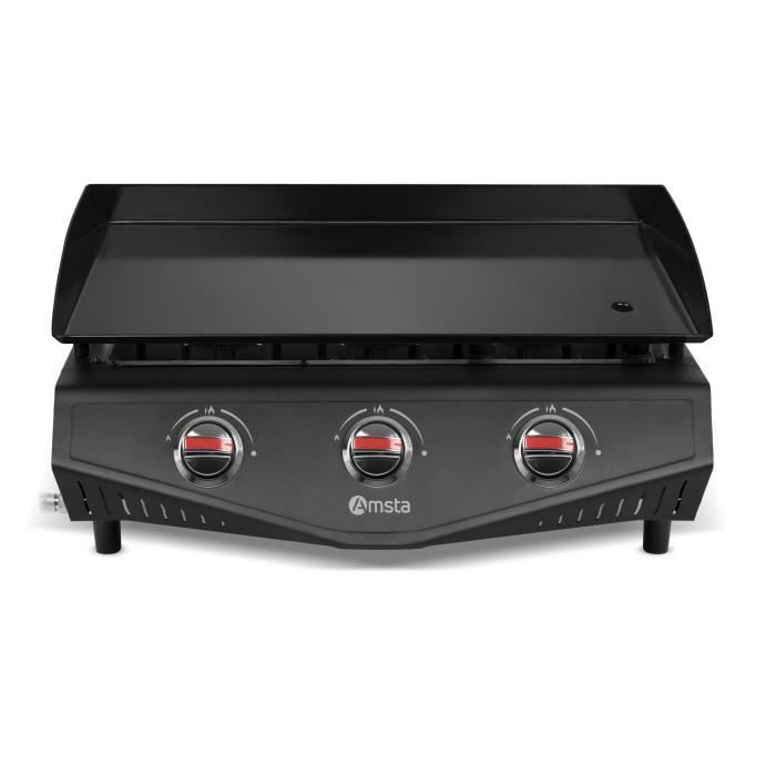 AMSTA - Plancha Gaz - 3 Brûleurs - 7500 Watts - Garantie 3 ans - AMGR77777
