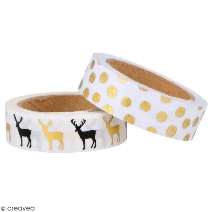 Masking Tape Artemio - Golden deer - 1,5 cm x 5 m - 2 pcs