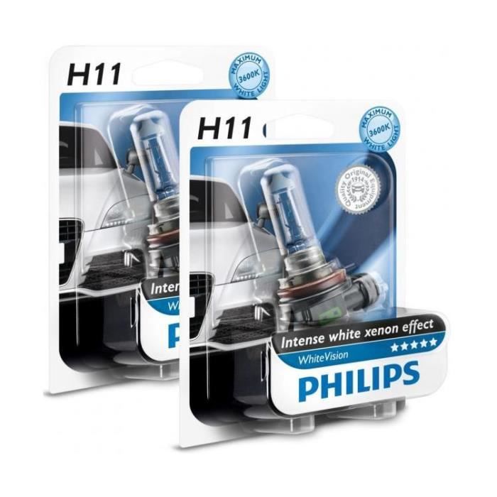 Ampoules H11 Philips White Vision