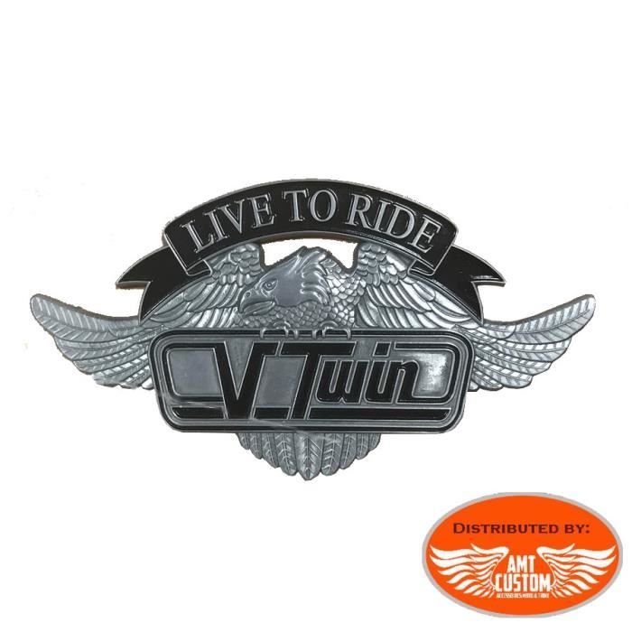 Emblème autocollant Aigle VTwin métal moto custom Grand Format