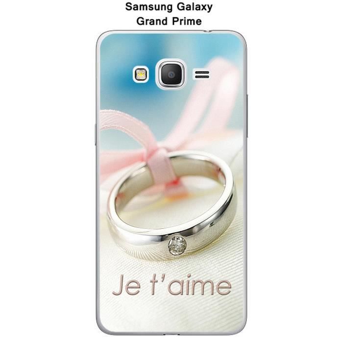Coque Samsung Galaxy Grand Prime - SM-G531F design Anneau avec diamant - Je t'aime