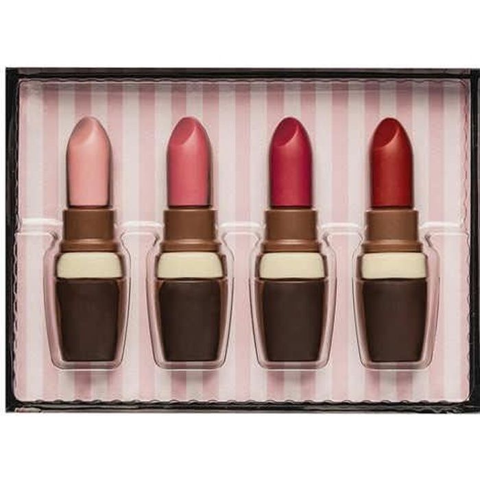 Rouges à lèvres en chocolat au lait - Coffret de 4 rouges à lèvres en chocolat (55g)