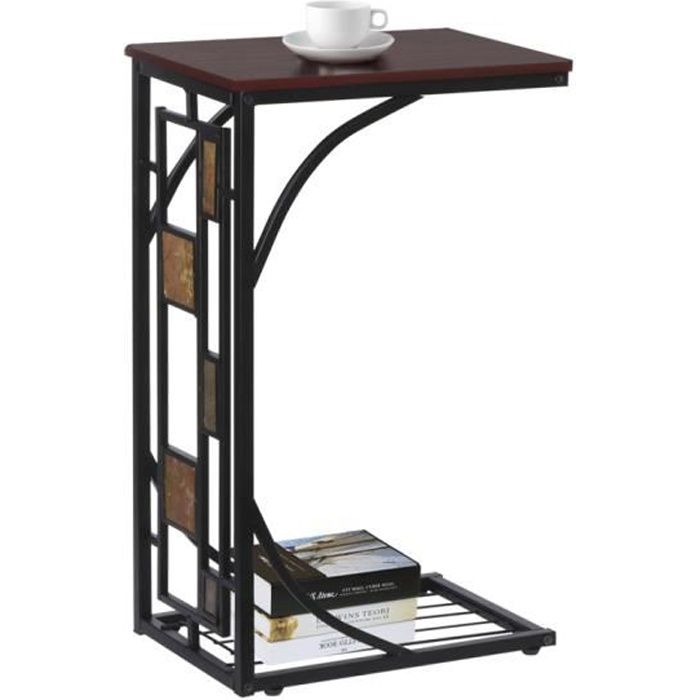 Yaheetech Table d’appoint Vintage Table Basse/anguleuse 21 x 30,5 x 53 cm Bout de canapé Salon chambre