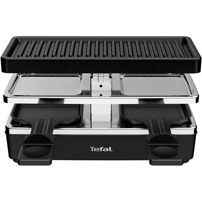 APPAREIL A RACLETTE Tefal RE2308 Plug & Share Raclette 400 W 2 poêlons + plaque de cuisson Interrupteur marche-arrêt16