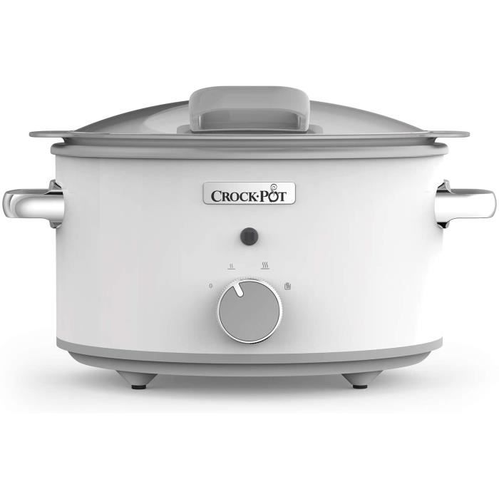 Crock Pot CSC038X Mijoteuse Sauteuse Électrique avec Couvercle à Charnière, 4L (3-4 Personnes), Revêtement Antiadhésif Duraceramic,