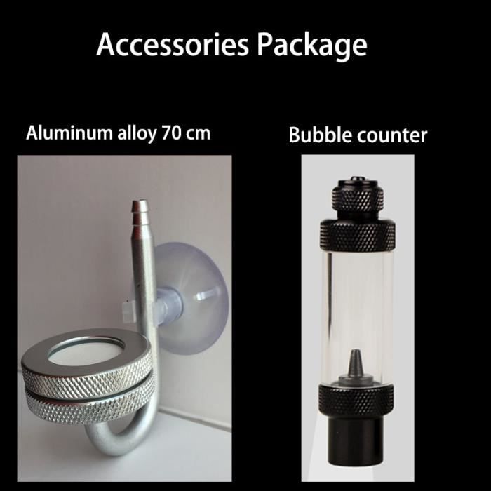 Aquarium,Aquarium système de régulateur de CO2 Kit générateur de diffuseur de co2 avec Valve, atomiseur - Type Accessories Package