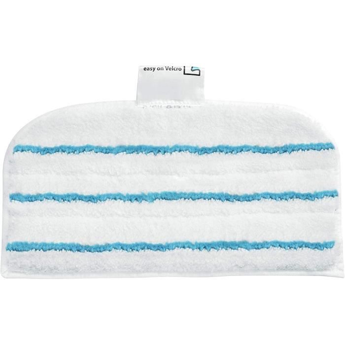 BLACK+DECKER FSMP20-XJ 2 Patins microfibre pour steam mop - Lavables en machine - Blanc, Rectangulaires