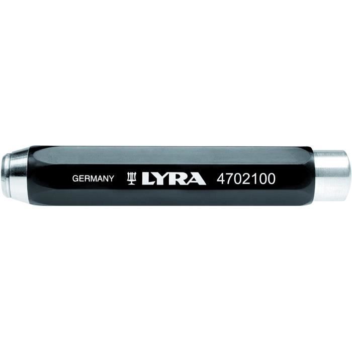 TRACAGE METROLOGIE Lyra 4702100 Porte-craie 6 pans en plastique Noir Ø 9,5-10 mm