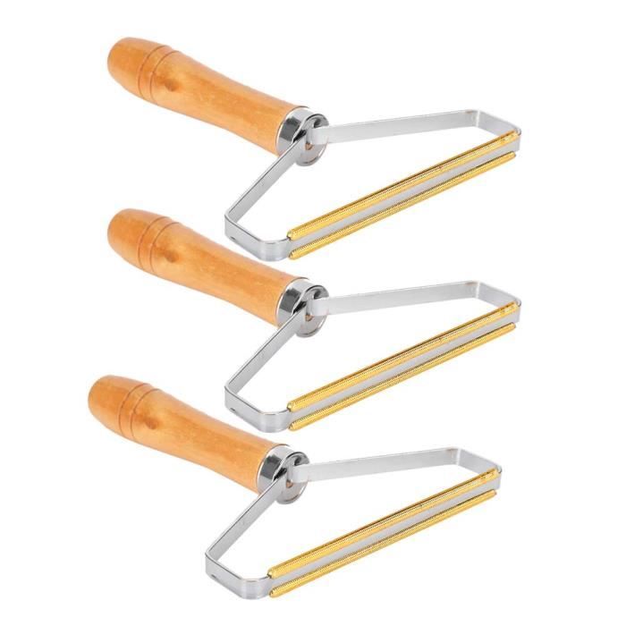 Tbest dissolvant de peluches 3pcs Portable Pet Hair Cleaner Manuel Fuzz Rasoir Retrait pour Vêtements Pull Canapé-Lit