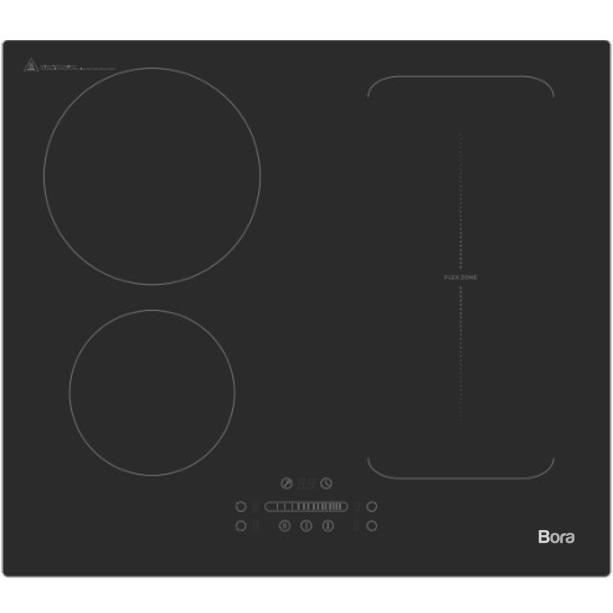 Table de cuisson induction - BORA - 4 foyers - L 59 x P 52 cm - BOTFI64S - 3 600W - Revêtement Noir