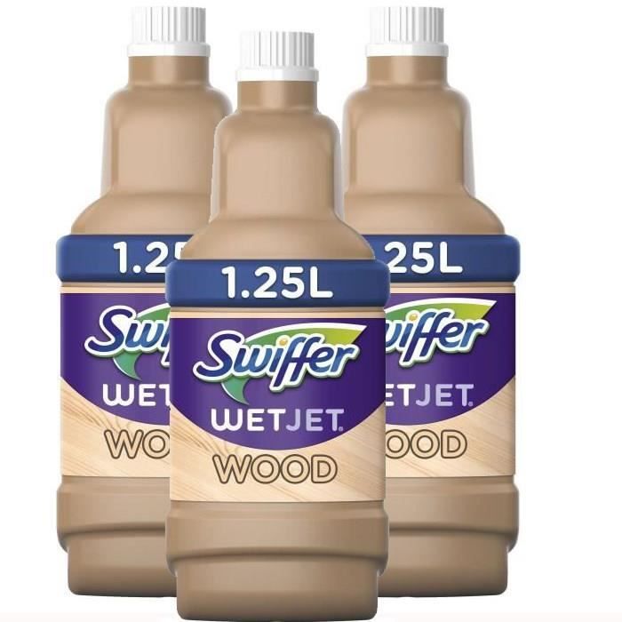 [Lot de 3] SWIFFER Wetjet Wood Liquide Nettoyant 1.25L
