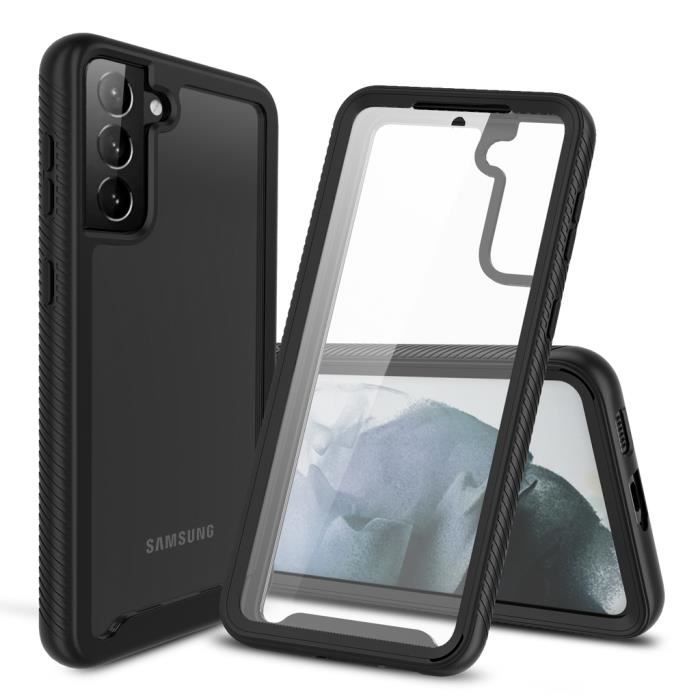CBUS = Coque Intégrale Antichoc avec Protecteur d'Écran Intégré pour Samsung Galaxy S21 FE (Noir)