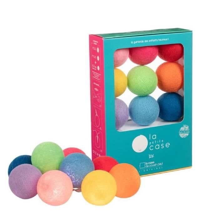 OSCAR-Coffret Guirlande / veilleuse lumineuse 9 boules avec timer et port USB L270cm Multicolore La Case de Cousin Paul L 270cm /