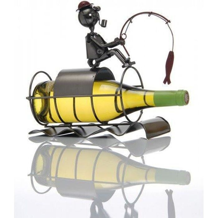LUDI-VIN Porte Bouteille Métal Pêcheur